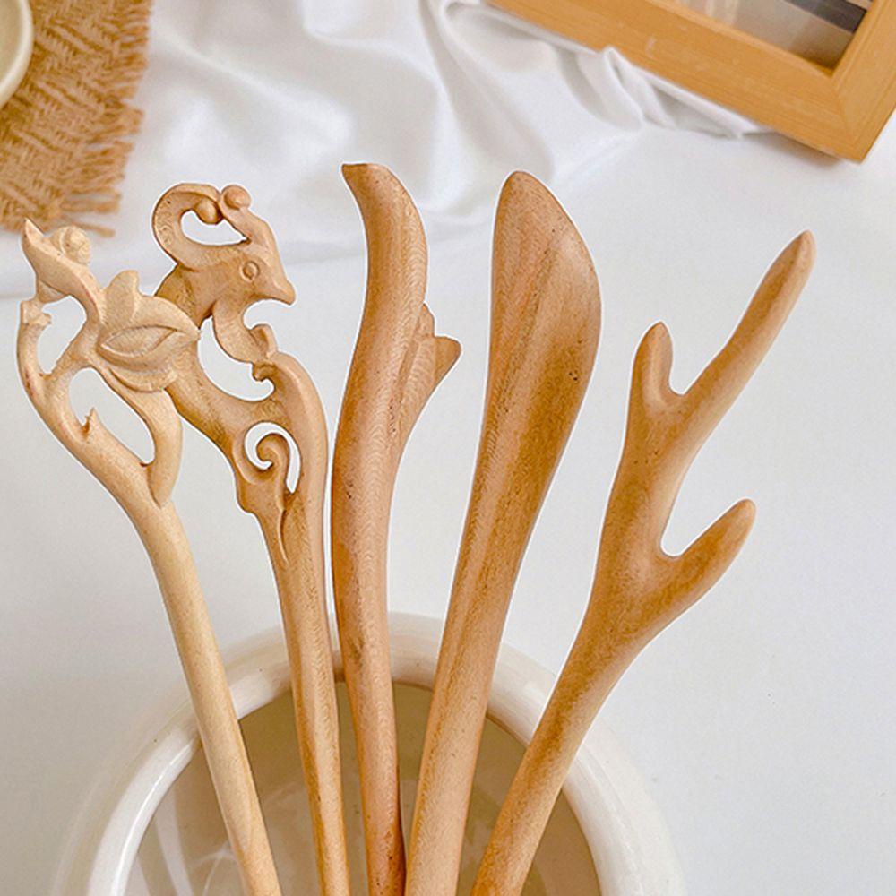 EXPEN Trâm Cài Tóc Bằng Gỗ Họa Tiết Hoa Phong Cách Trung Hoa Cổ Điển