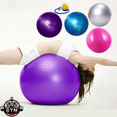 Bóng Tập Yoga Cao Cấp Queen Yoga 65cm Dày 2mm Tập GYM -  trơn-Tặng Bơm Bóng Và Phụ Kiện BYG -1111