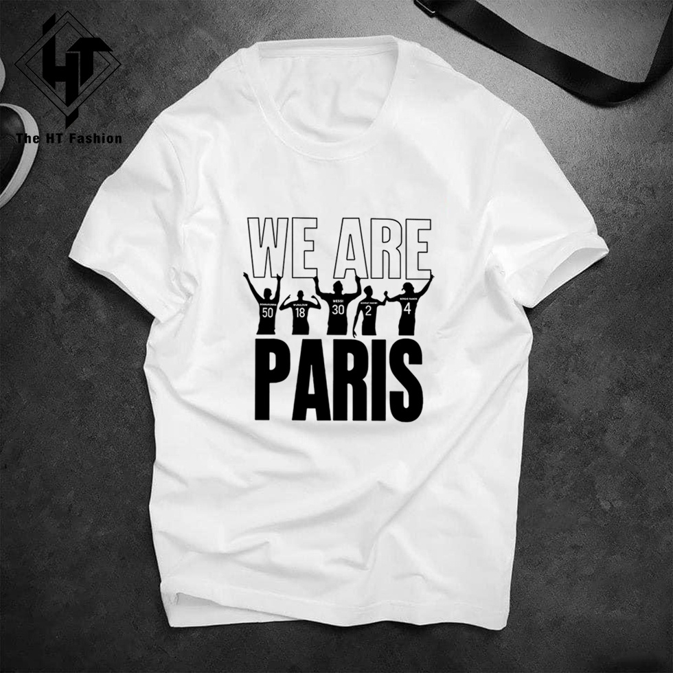 Áo Thun We Are Paris - Messi Ramos - Áo Thun Nam Nữ Chất Vải Mềm Mịn Có 2 Màu Trắng Đen - The HT Fashion