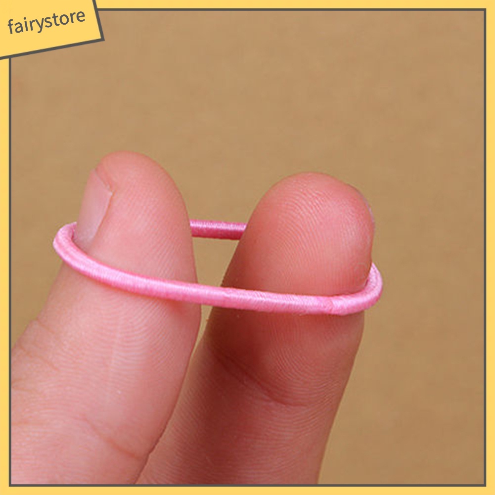 Set 100 Dây Buộc Tóc Co Giãn Nhiều Màu Thời Trang Cho Nữ