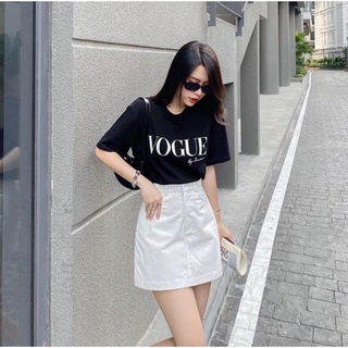 Bigsize Set Chân Váy Trắng + Áo VOGUE  60-90kg - chân váy trắng kèm áo
