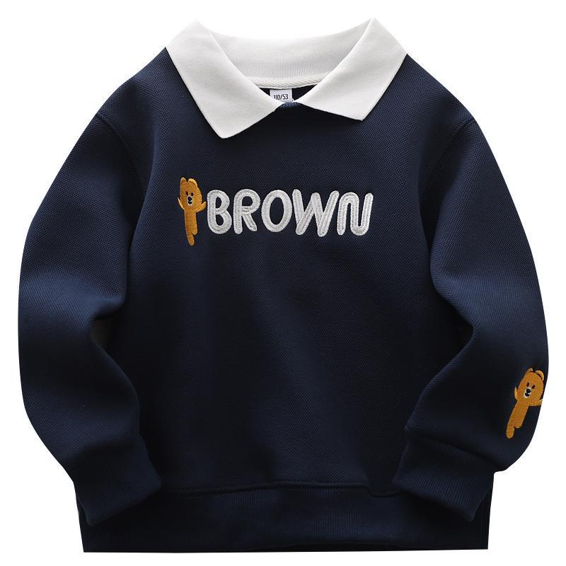 Áo sweater có cổ thời trang thu đông mới dành cho bé trai 2021