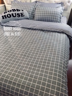 Bộ vỏ chăn ga gối Cotton Poly nhập