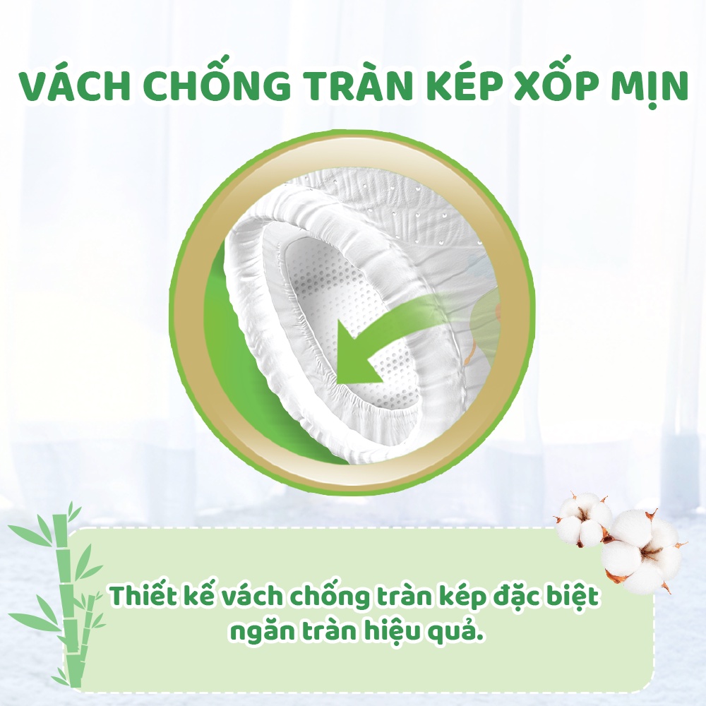Tã/bỉm quần Molfix Thiên nhiên Jumbo S (4kg - 8kg) - Gói 46+8 miếng