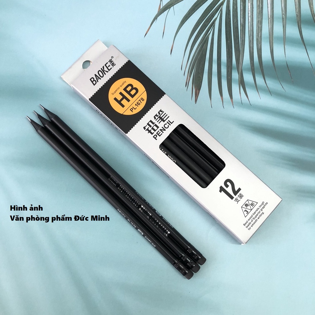 Bút chì gỗ đen HB Baoke PL1678 - bé vào lớp 1/tô vẽ phác thảo - vpp Quế Anh