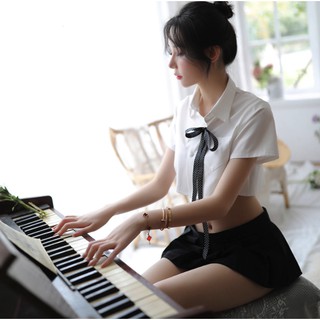 Bộ đồ ngủ cosplay nữ sinh cao cấp tặng quần chip C03, váy ngủ Amy