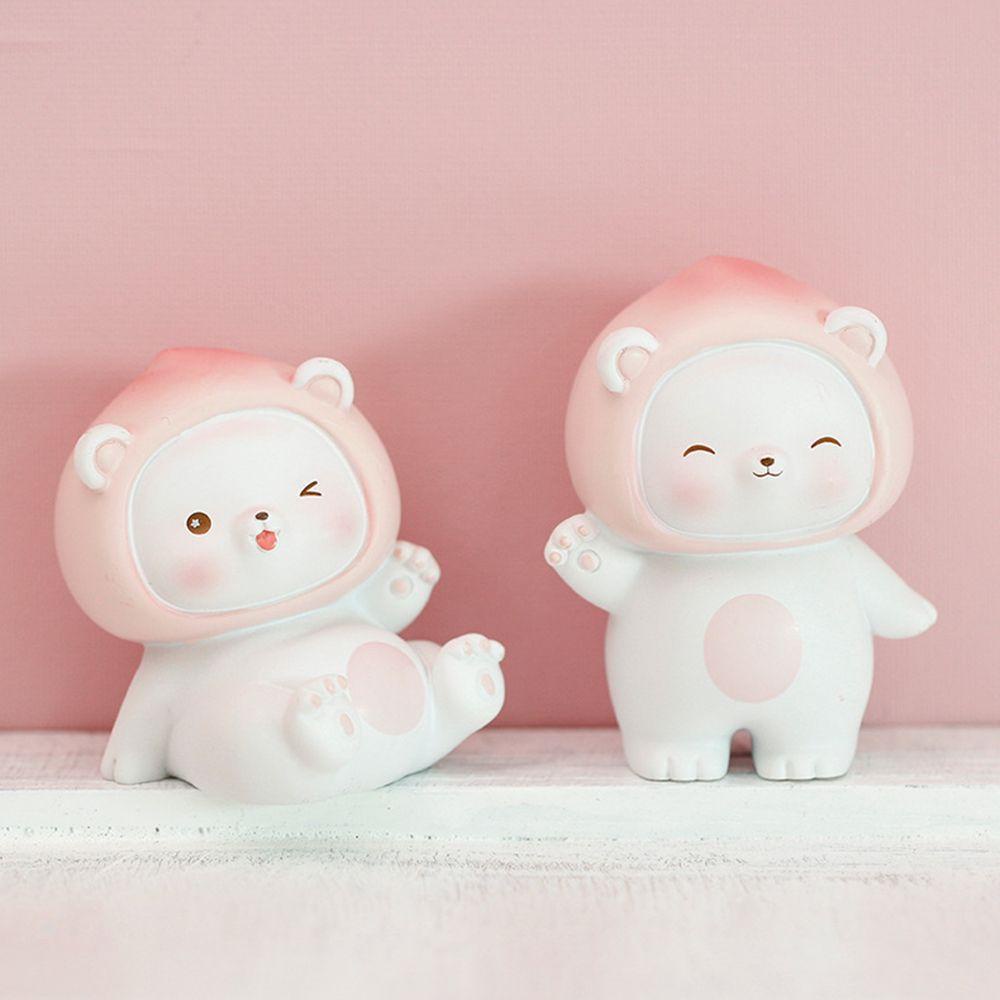 Mô Hình Gấu Đào Bằng Nhựa Resin Trang Trí Nhà Cửa