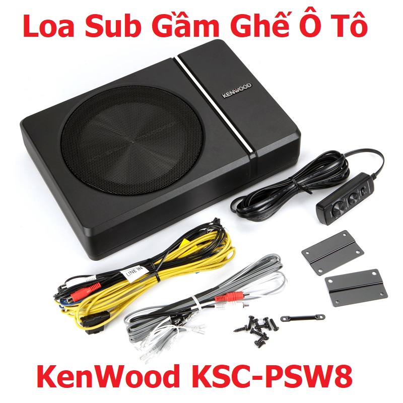 Loa Siêu Trầm KENWOOD KSC-PSW8  - Loa Sub Gầm Ghế Công Suất 250W Cực Khoẻ Dùng Cho Ô Tô Xe Hơi