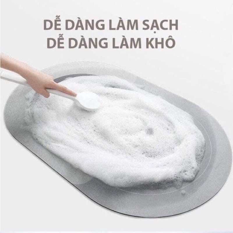 Thảm Lau Chân Silicon Siêu Mềm Thảm Chùi Chân Siêu Thấm Hút Dễ Vệ Sinh Dày Dặn Chống Trơn Trượt