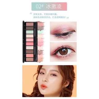 Phấn mắt mẫu mới khay 10 màu Maycreate