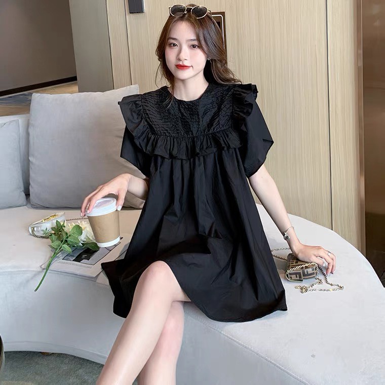 Áo  thiết kế dự tiệc MISS RITA babydoll dài 80cm dáng rộng bèo ngực tay xòe thiết kế bởi Miss Rita