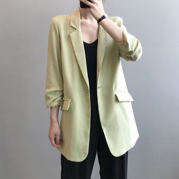 Áo Khoác Blazer Màu Trơn Thoáng Khí Phong Cách Hàn Quốc Thời Trang Mùa Hè  Cho Nữ