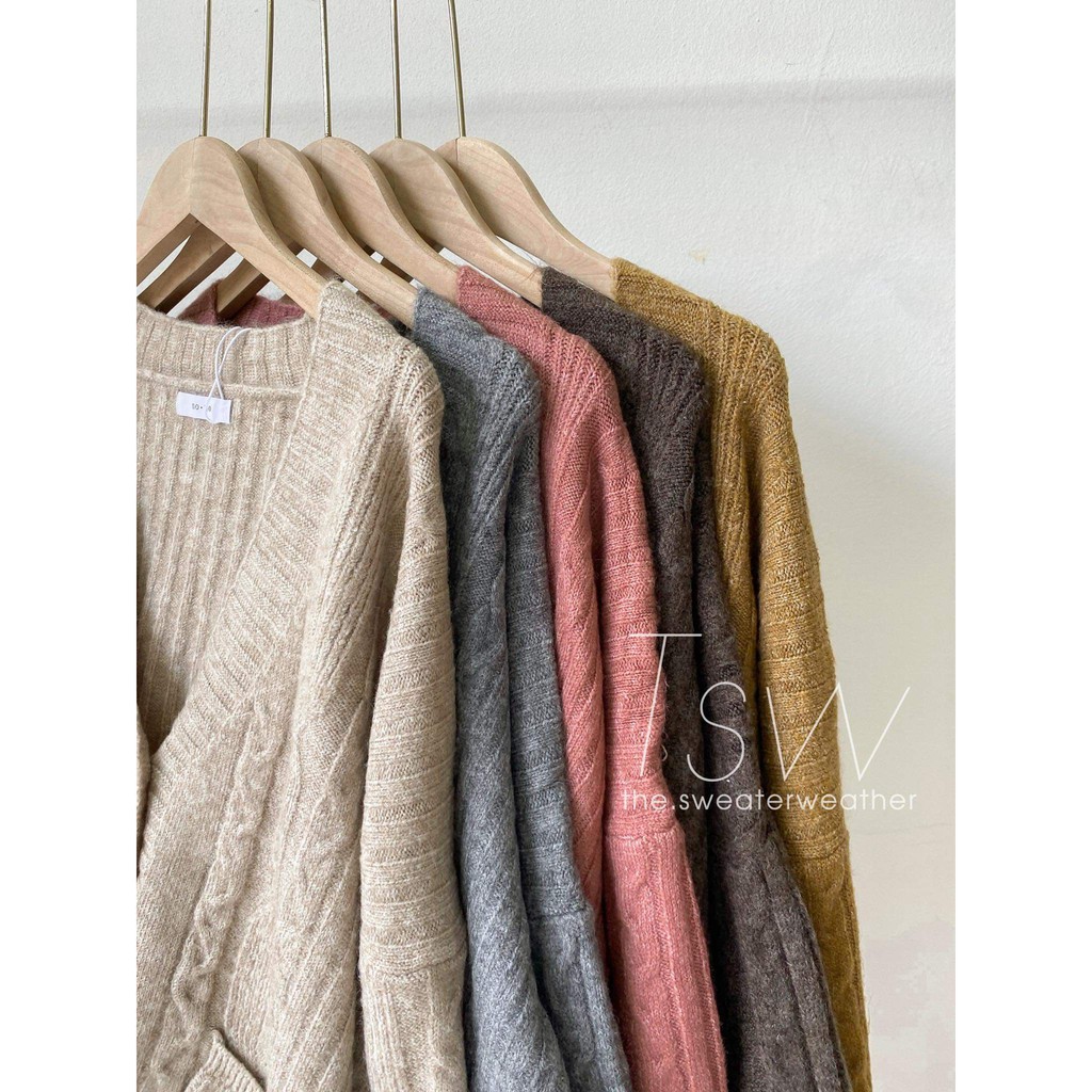 (Ảnh thật) Áo khoác cardigan len thừng form RỘNG OVERSIZE, ÁO LEN CHẤT ĐẸP TAG NONO the.sweaterweather TSW