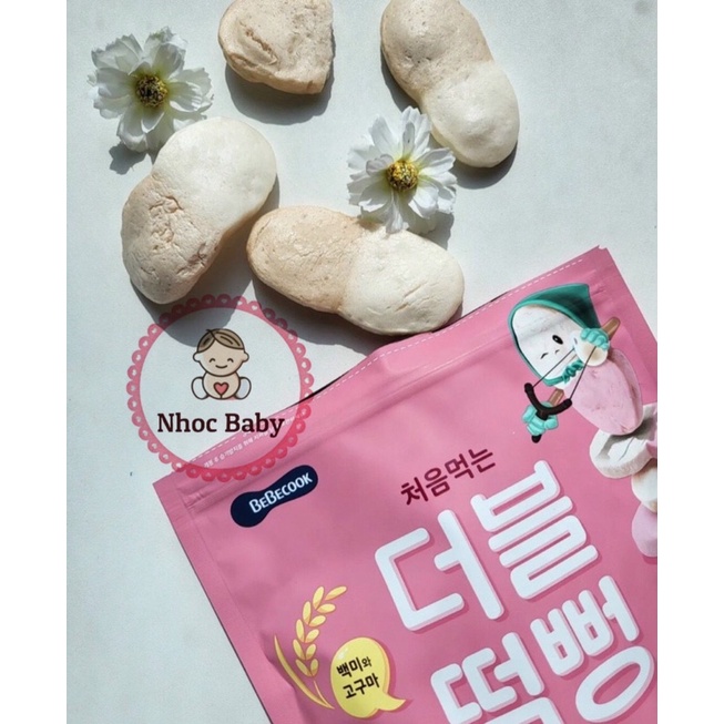 BEBECOOK | Bánh gạo hữu cơ 2 trong 1 cho bé từ 6m+ 30gr Hàn Quốc