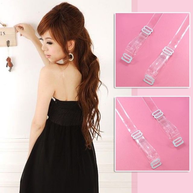 Dây áo trong suốt sợi dẹt Hàn Quốc