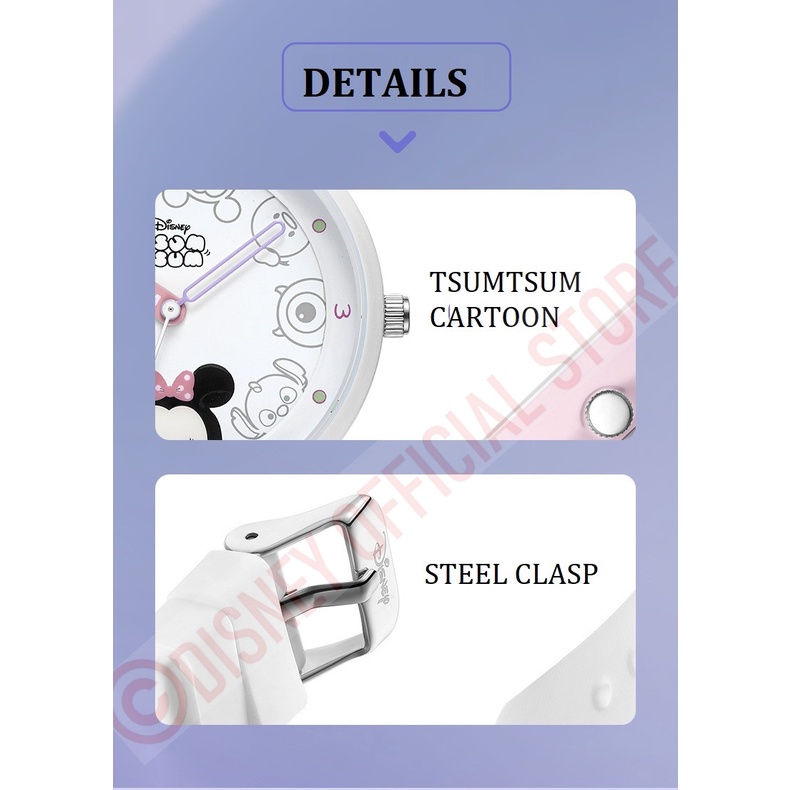 Đồng Hồ Đeo Tay Hoạt Hình Disney Dây Silicone Chống Nước Dành Cho Học Sinh Tuổi Teen