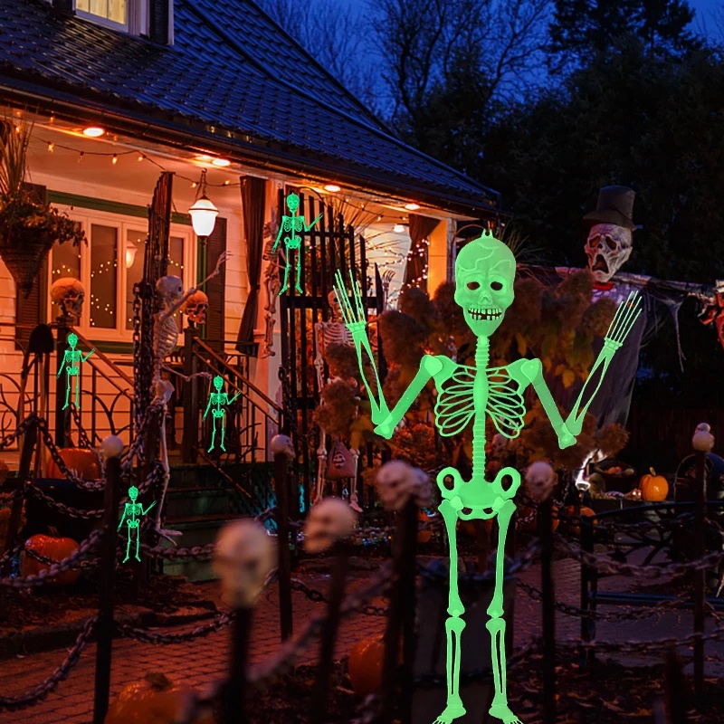 1 Bộ Xương Phát Sáng Trong Bóng Tối Trang Trí Halloween