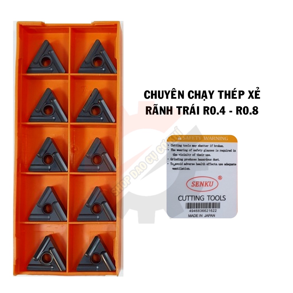 Mảnh chíp tiện TN16 góc R04 - R08 cao cấp Nhật Bản chạy gang, sắt thép, inox, nhôm gỗ nhựa, tinh bóng