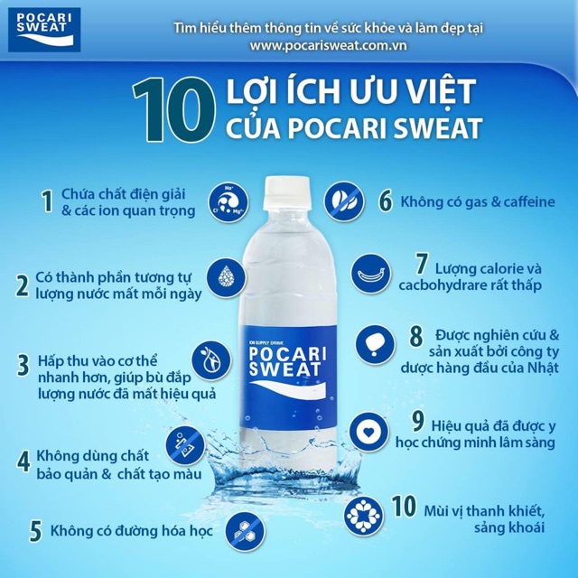 Pocari - Thức uống bù nước, ion và chất điện giải