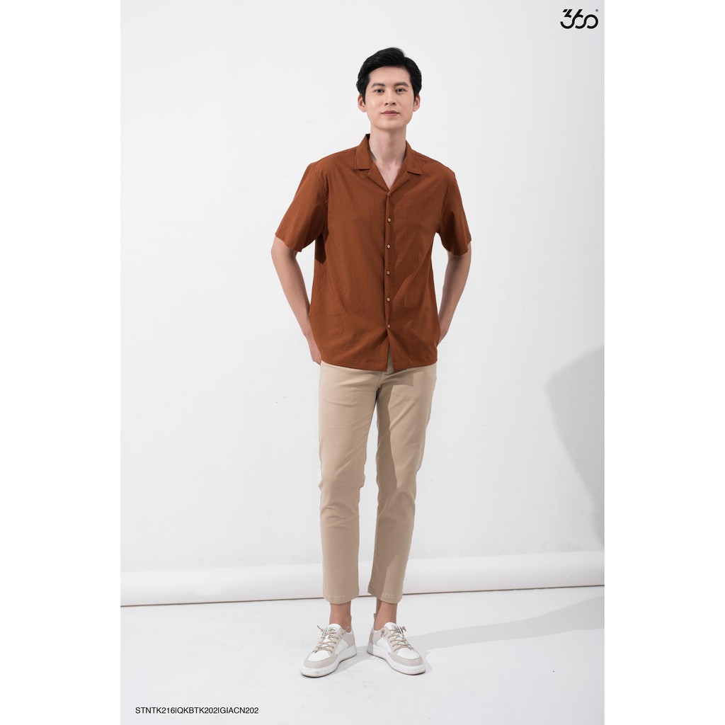 Áo sơ mi nam 360BOUTIQUE ngắn tay cổ bẻ - STNTK216 | BigBuy360 - bigbuy360.vn