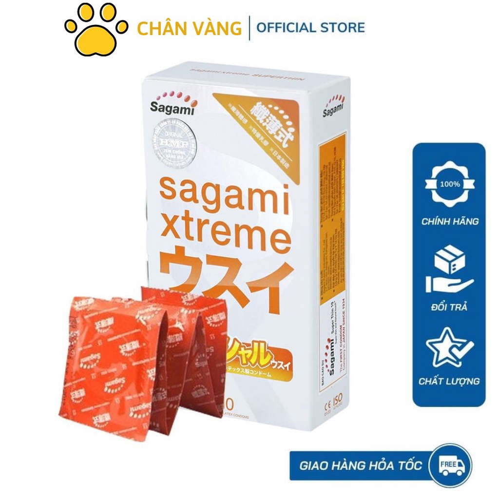 Bao Cao Su Siêu mỏng 10 chiếc Sagami Xtreme Super Thin - Nhật Bản