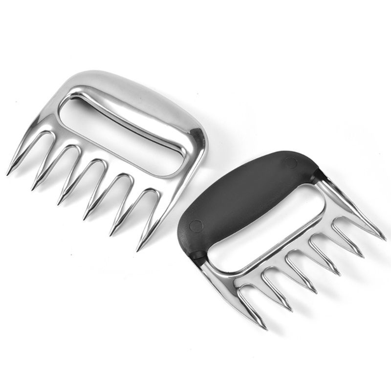 Bộ 2 Dụng Cụ Xé Thịt Nướng Hình Móng Vuốt Gấu Bằng Thép Không Gỉ
