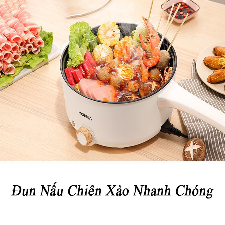 Nồi Điện Đa Năng KONKA Chính Hãng Công Suất 1000W, Dung Tích 3L Chống Dính Hiệu Quả