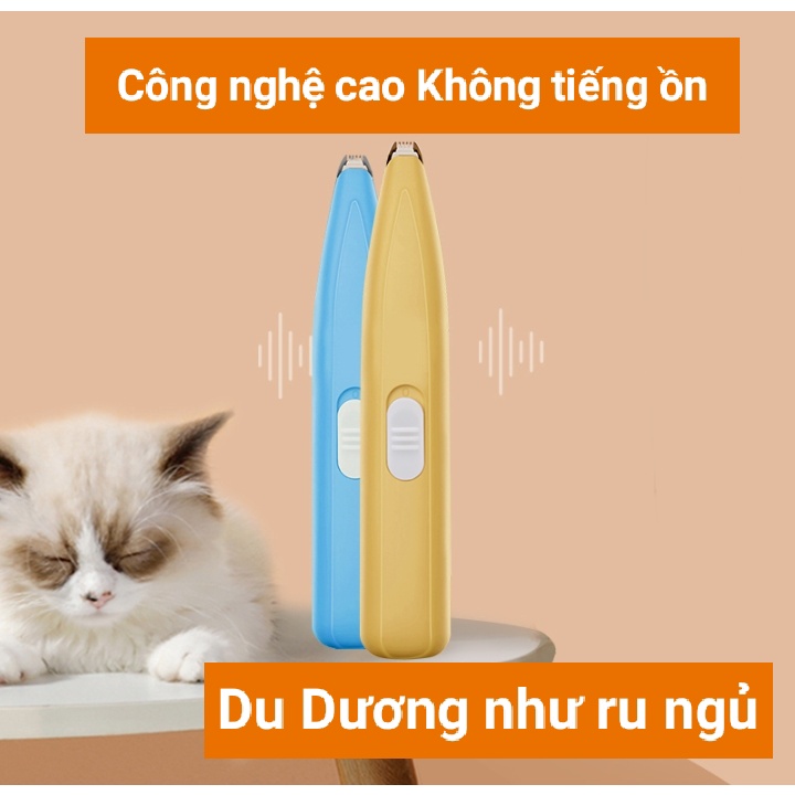 Tông Đơ Mini Cạo Cắt Lông Bàn Chân, Tỉa Lông Mắt, Lông Tai Đuôi Cho Chó Mèo - Hình ảnh thật