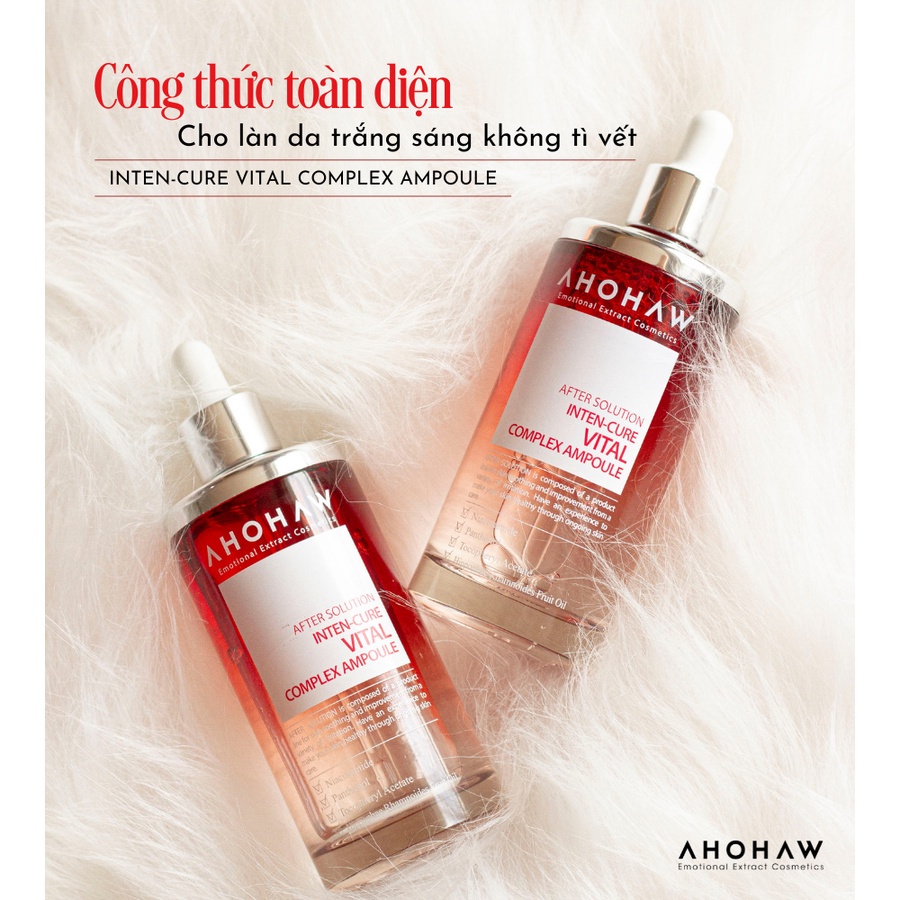 Serum Vital Ahohaw dưỡng trắng da, cấp ẩm cho làn da mềm mại Inten- Cure Vital Complex Ampoule 150ml