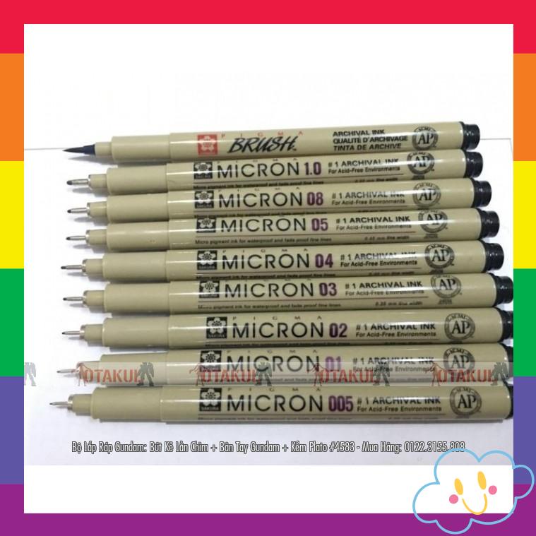 Bút Kẻ Lằn Chìm Micron 005 - Phụ Kiện Ráp Gundam