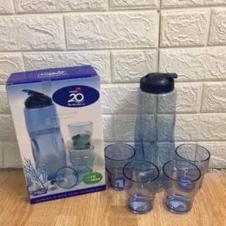 Bộ bình + 4 ly Lock & Lock Aqua