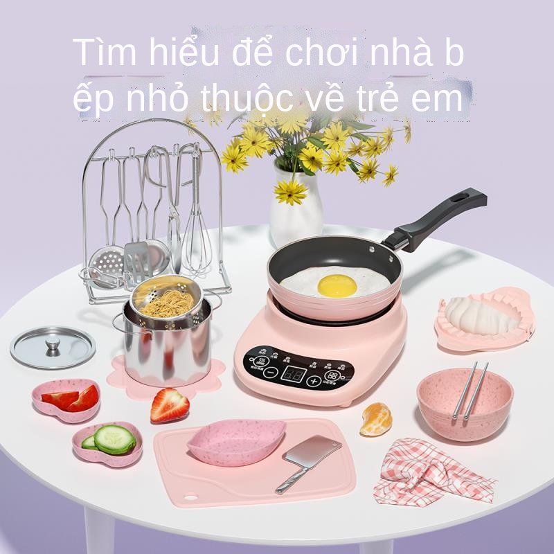 ❀Bếp mini thật nấu ăn trọn bộ đồ dùng nhà bếp trẻ em phiên bản thật có thể nấu đồ chơi 6 tuổi 10 bé gái 8 món quà sinh n