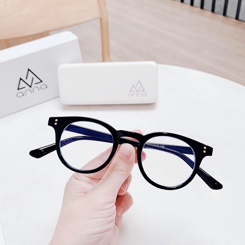 Gọng kính mắt thời trang nam nữ ANNA dáng tròn cá tính chất liệu nhựa dẻo A00251 | BigBuy360 - bigbuy360.vn