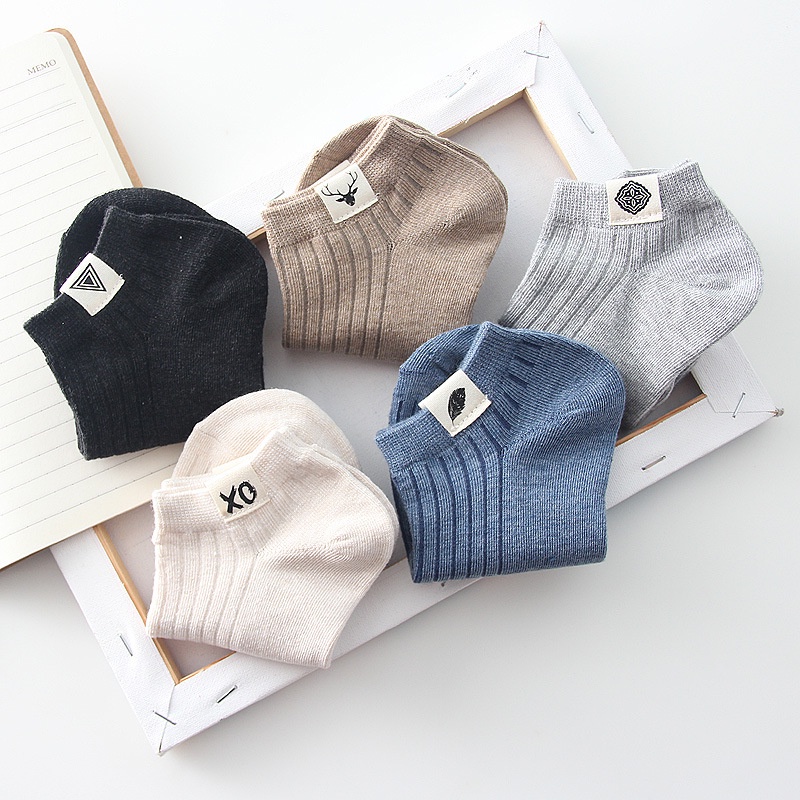 Vớ WAFNHA D489 vải cotton mỏng màu trơn cho nam