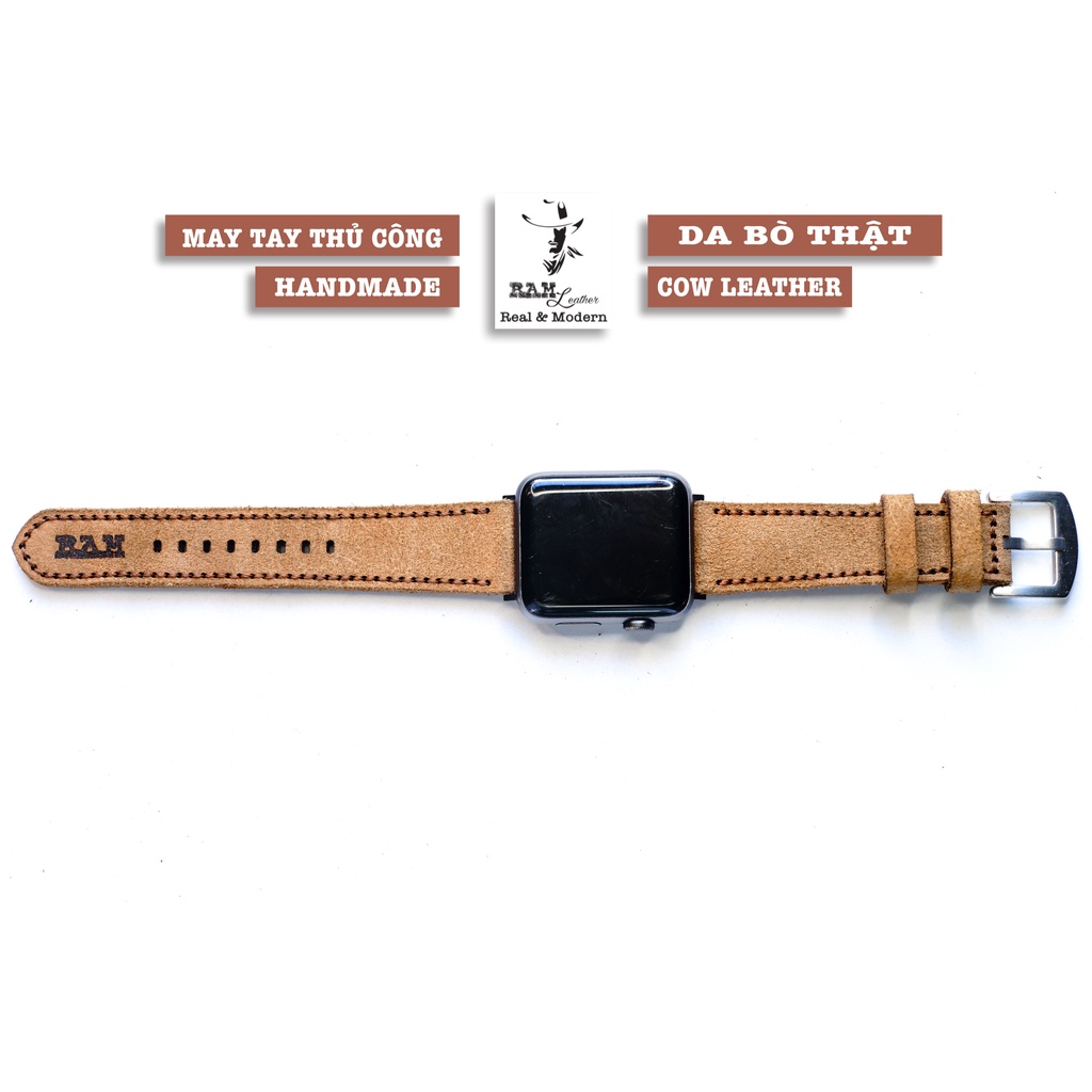 Dây đồng hồ RAM Leather vintage 1960 da bò cao cấp