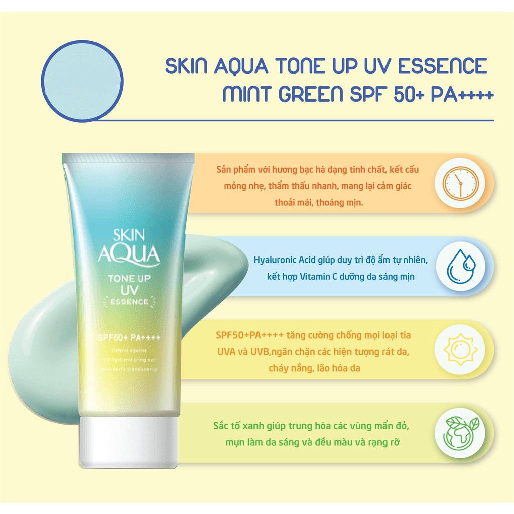 Kem Chống Nắng Nâng Tông Sunplay Skin Aqua Tone Up Uv Mint Green 50g