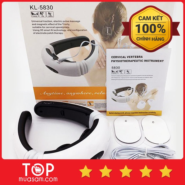 Máy Massage Cổ Vai Gáy 3D chữ C, rung từ trường và xung điện, giảm đau hiệu quả, thích hợp dùng mọi nơi