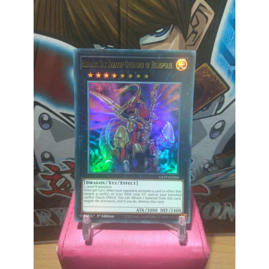 Thẻ bài Yugioh Hieratic Sky Dragon Overlord of Heliopolis - GFTP-EN004 - Ultra Rare 1st Edition