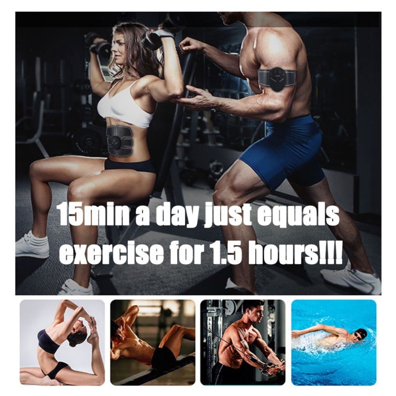 FREESHIP 99K TOÀN QUỐC_Smart Fitness Bộ Tập Giảm Mỡ 1 Máy + 1 Miếng Dán