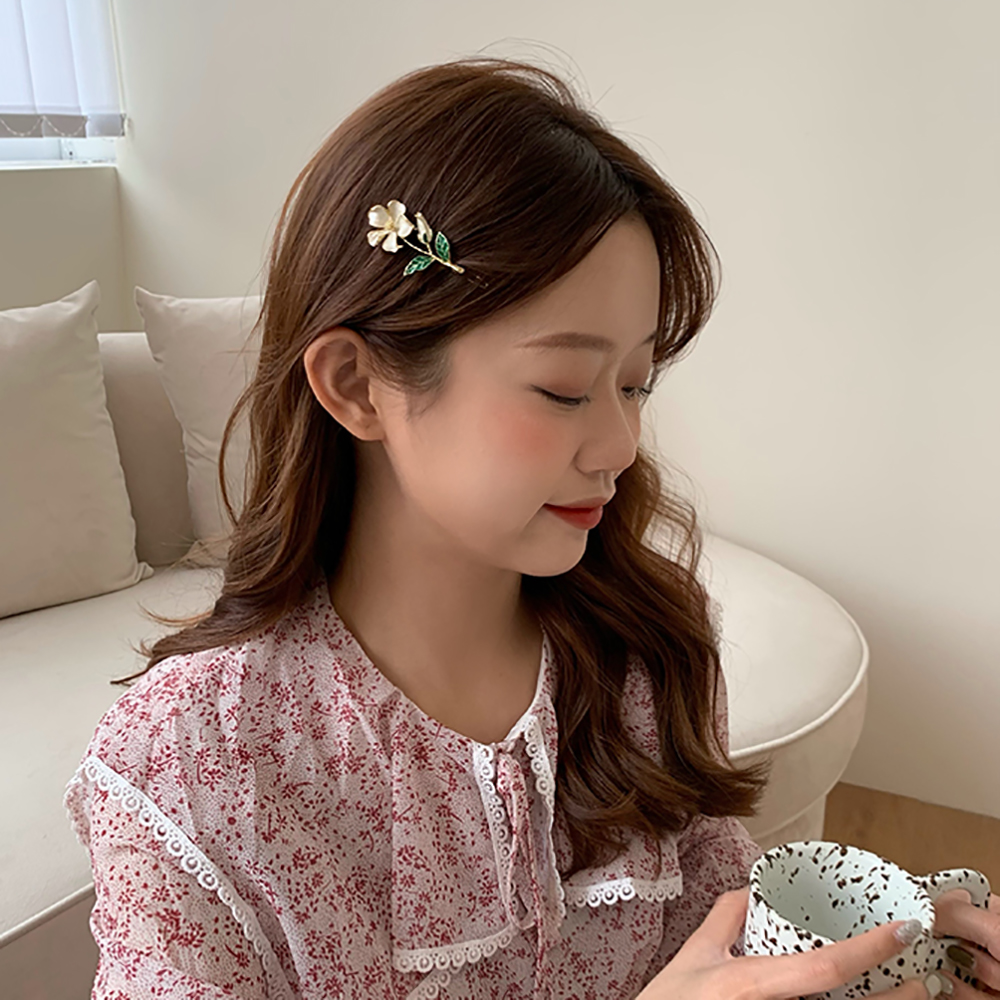 Kẹp Tóc Kim Loại Hình Hoa Anh Đào Phong Cách Retro