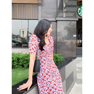 ĐẦM CAMELA - Dáng Midi hoa sáng