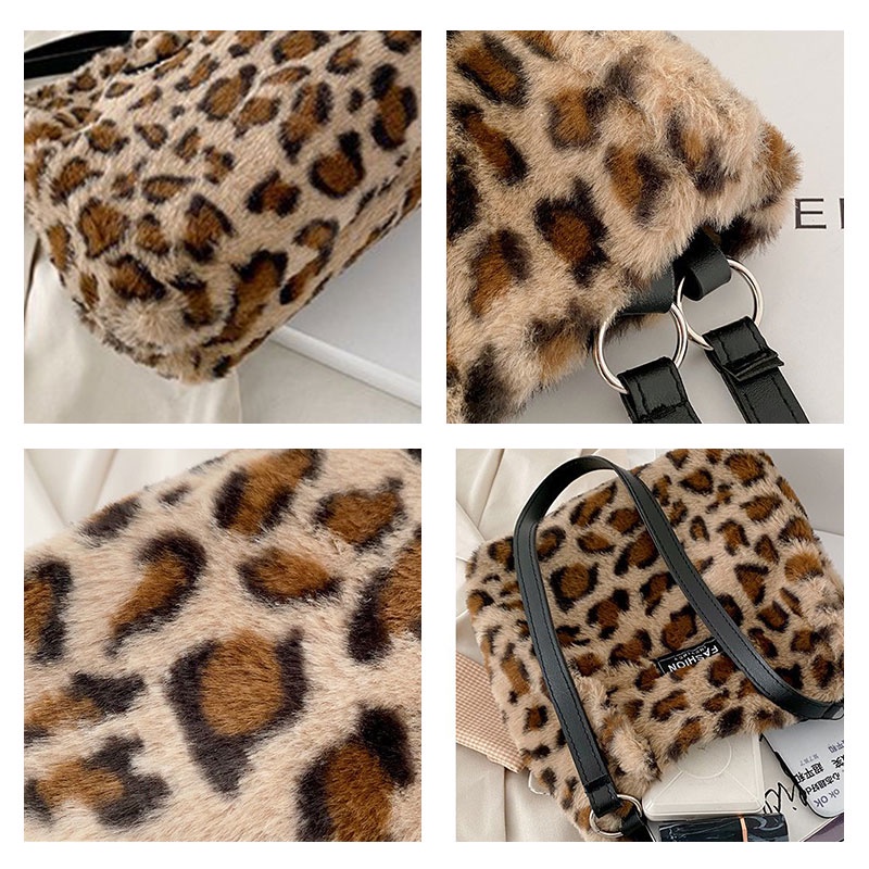 Túi xách tay/ đeo vai YADOU phối lông phong cách thu đông phương Tây cho nữ