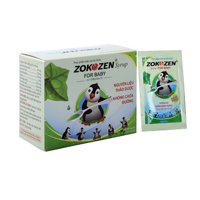 Siro ho thảo dược ZOKOZEN hộp 20 gói