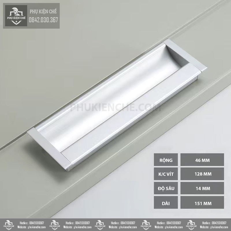 Tay nắm âm ,tủ bếp , tủ quần áo bảo hàng 24 tháng tay nắm hơp kim nhôm cao cấp