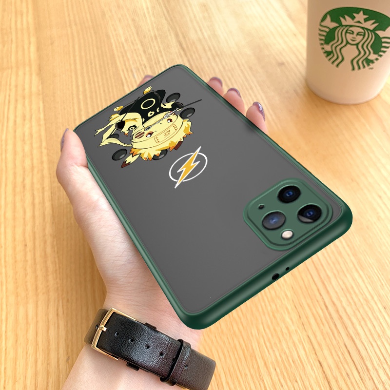 Ốp Điện Thoại In Hoạt Hình Pikachu Naruto Đáng Yêu Cho IPhone 11 12 Pro Max For Soft Case Phone Casing Camera Lens Protector Full Cover simple Silicone Cases mobile covers