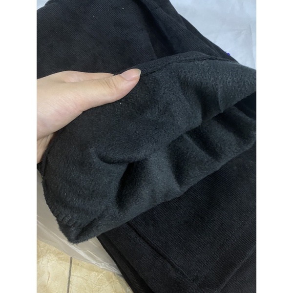 Q05 Quần ống suông lót lông kèm ảnh thật