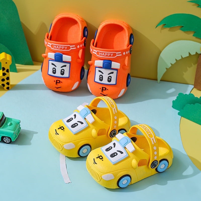Dép sục ô tô bé trai bé gái chất liệu nhựa siêu nhẹ và mềm