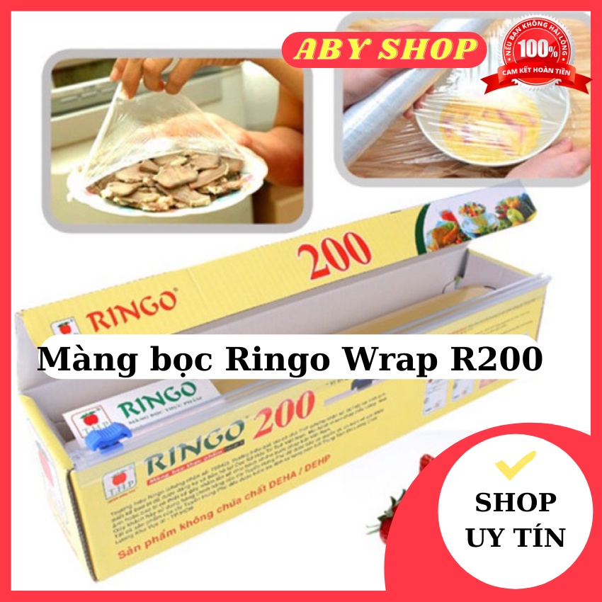 Màng bọc thực phẩm Ringo Wrap R200 ⚡ CAO CẤP ⚡ màng bọc giúp thức ăn giữ được độ tươi ngon lâu hơn