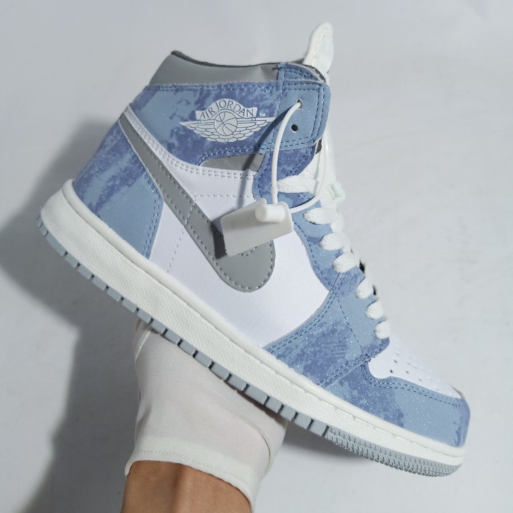 Giày Jordan hyper royal cổ cao nam nữ ❤️ Giày thể thao nam nữ sneaker Jordan cao cổ màu xanh loang Full Box
