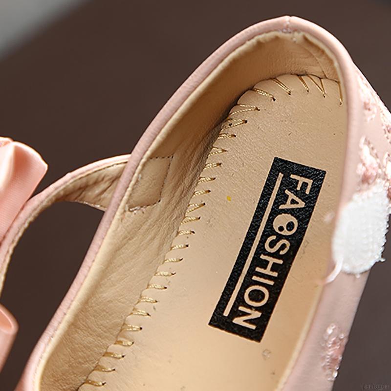 Giày múa ba lê đế mềm đính nơ dành cho bé gái